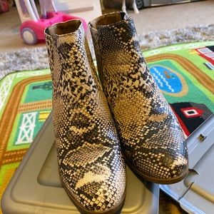 Snake skin booties